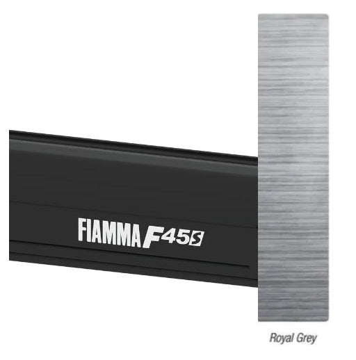 Fiamma F45s Markise in verschiedenen Längen Gehäuse schwarz / Tuch Royal Grey