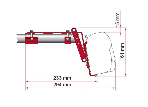 Fiamma F45s Adapter Satz(2) für Dachträger / Querträger