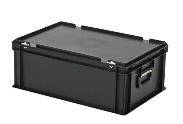 Euronorm Stapelbehälter- 600x400xH235mm - Schwarz