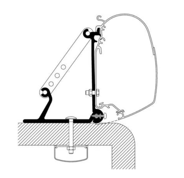 thule dachträger markise Thule Omnistor 5200/4200 Adapter für Dachträger / Querträger