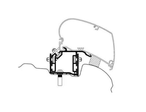 Thule Omnistor 6300 Adapter für VW CRAFTER & MAN TGE 2107+