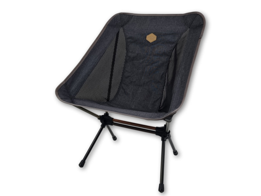 Snowline Lasse Plus Faltbarer Campingstuhl, Grau, 35cm Sitzhöhe