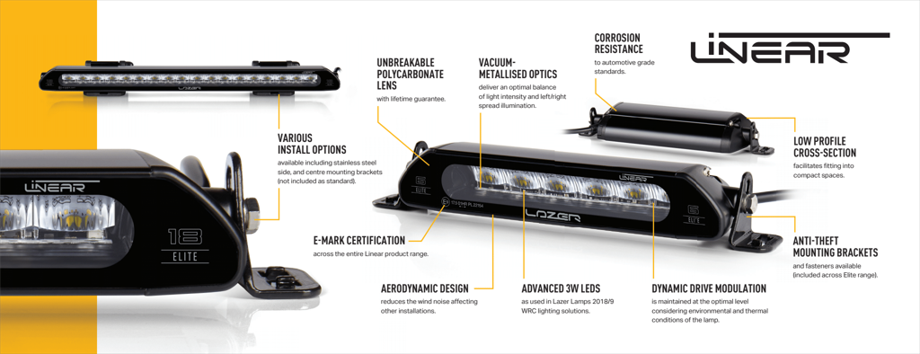 LAZER LAMPS LINEAR-18 STANDARD SCHWARZ