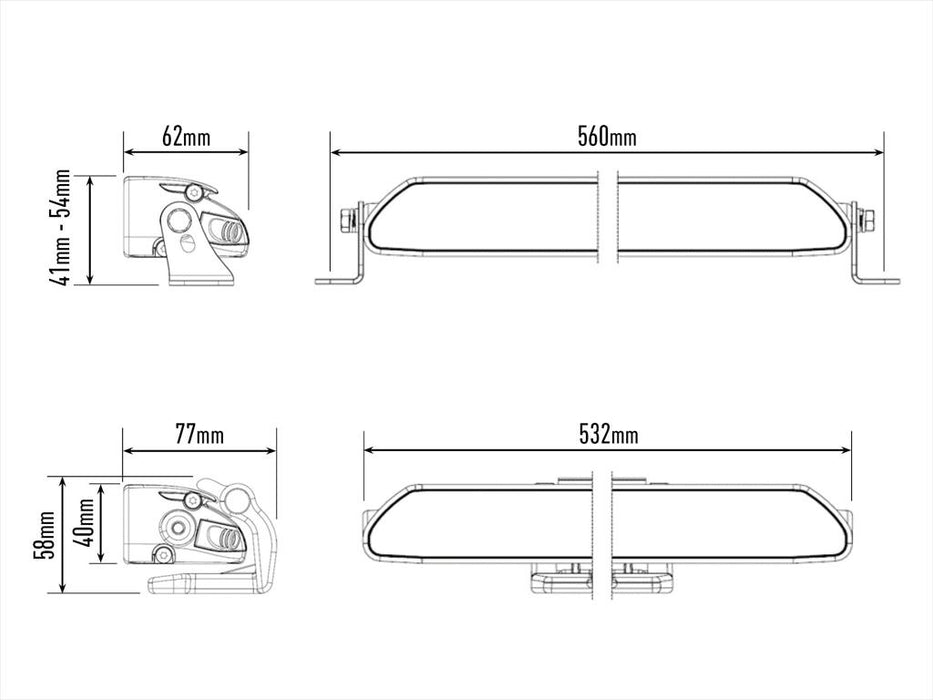 LAZER LAMPS LINEAR-18 STANDARD SCHWARZ