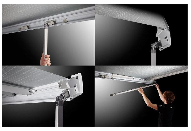 Thule Omnistor 5200 Markise in verschiedenen Längen Gehäuse anthrazit Tuch  Mystic Grau