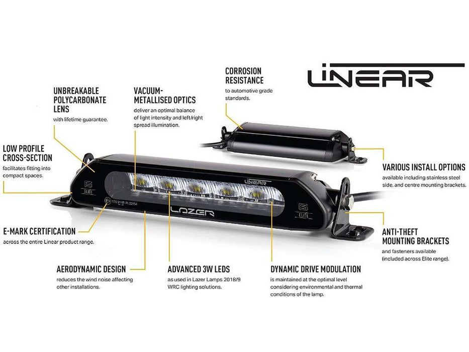 LAZER LAMPS LINEAR-6 ELITE SCHWARZ